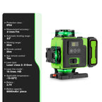 Rechargeable 16 Line Laser Level with APP Remote, Power Display and Adjustable Tripod