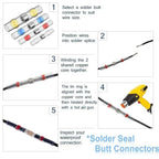 Heat Shrink Wire Connector Kit 780 Piece with 300W Hot Air Gun Solder Seal Butt Connectors and Tubing