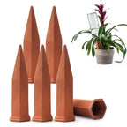 Ceramic Self Watering Spikes 6-Pack for Indoor and Outdoor Potted Plants Terracotta Auto Waterer