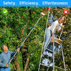 Heavy Duty 13FT Telescopic Fruit Picker Pole with Basket for Apple Mango and Tree Fruit Harvesting