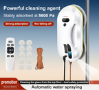 Portable Window Cleaning Robot with Intelligent Edge Detection and Water Spray for Glass Surfaces