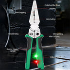 Heavy Duty Alloy Electrician Pliers – Multifunction Wire Cutter & Needle Nose Diagonal Cutting Tool Set