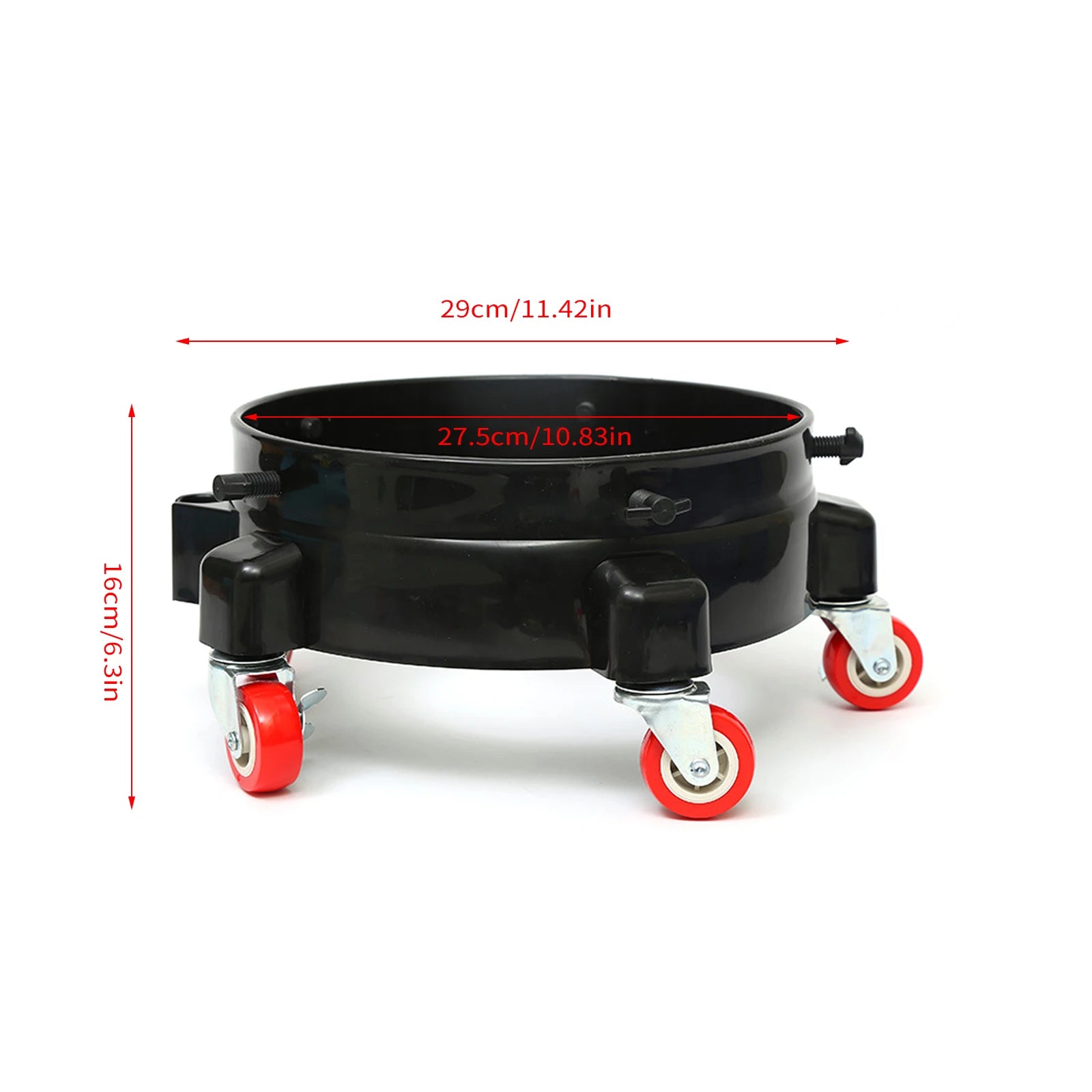Bucket Dolly with Universal Casters Rolling Bucket Cart for Car Wash Plant Pot or Tool Box