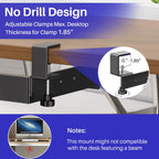 Under Desk Storage Tray No Drill Metal Laptop Mount Cable Management Organizer Rack