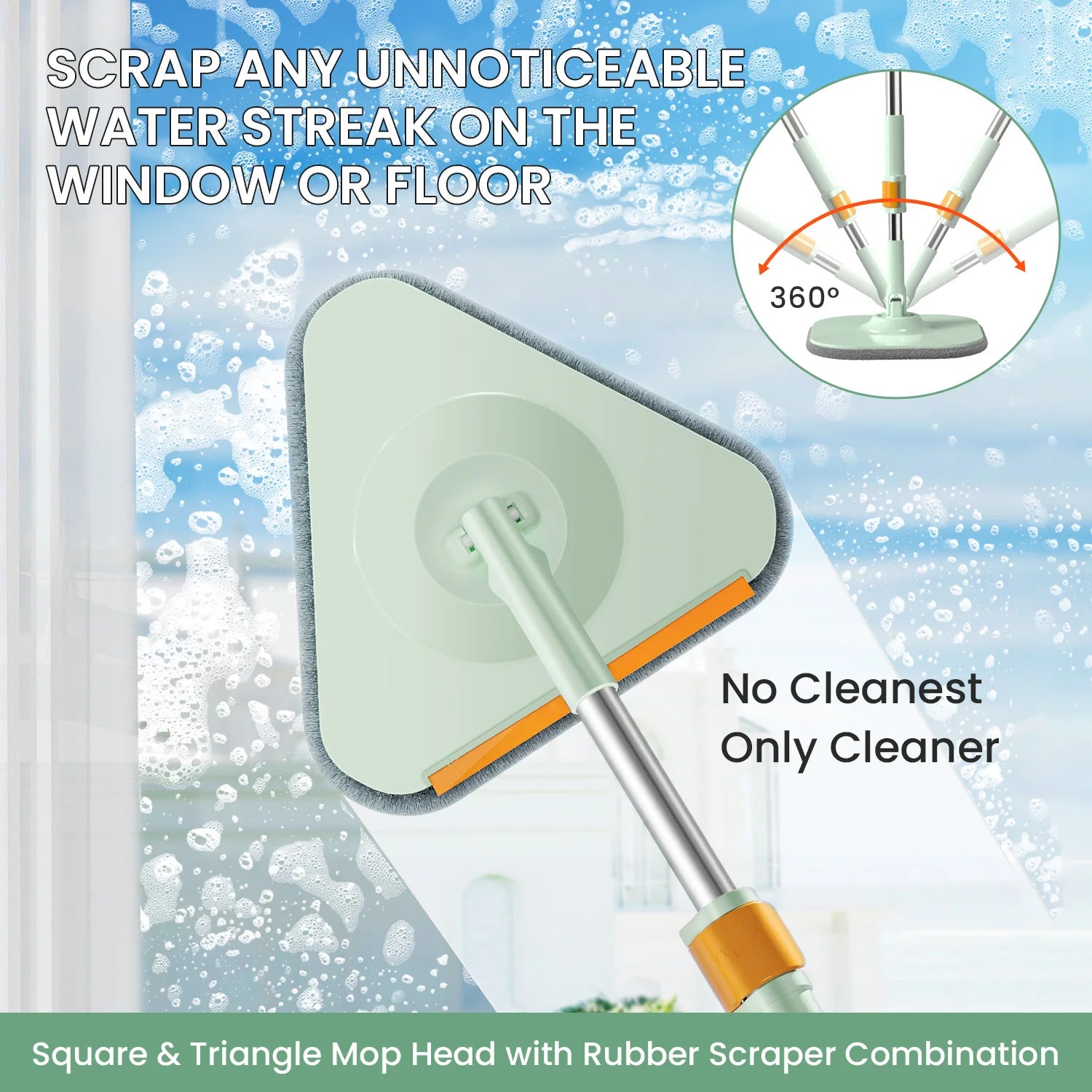 Smart 3-in-1 Spin Mop with Water Separation and Telescopic Handle
