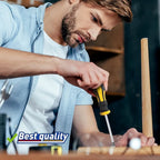 Heavy Duty Precision Screwdriver Set with Magnetic Bit Holder and Portable Carry Case