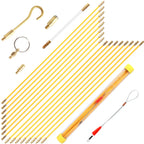 Fiberglass Wire Puller Rod Kit 21 Piece 43cm Cable Routing Tool Set for Wall Ceiling Electrical Installation