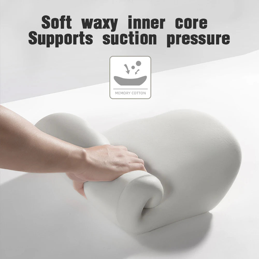 2-in-1 Car Headrest Pillow and Lumbar Support Cushion Set with Synthetic Fiber Filling