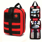 Portable 205-Piece Emergency First Aid Kit with Bandages, Gauze and Survival Accessories