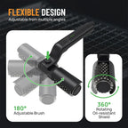 Cordless Electric Grill Brush 2-in-1 Rechargeable BBQ Cleaner with Rotating Scrubber