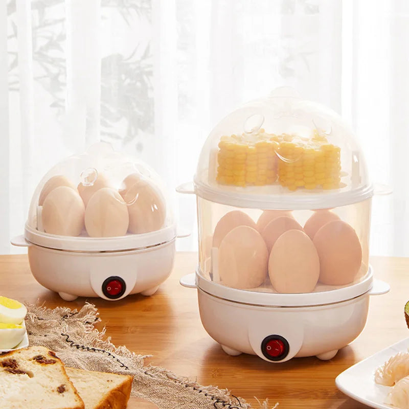 Electric Egg Steamer Double Layer 14 Egg 350W Multi-Function Food Steamer with Auto Power Off
