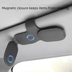 Portable Car Sunglasses Holder Double Clip Visor Organizer for Glasses Cards and Bills