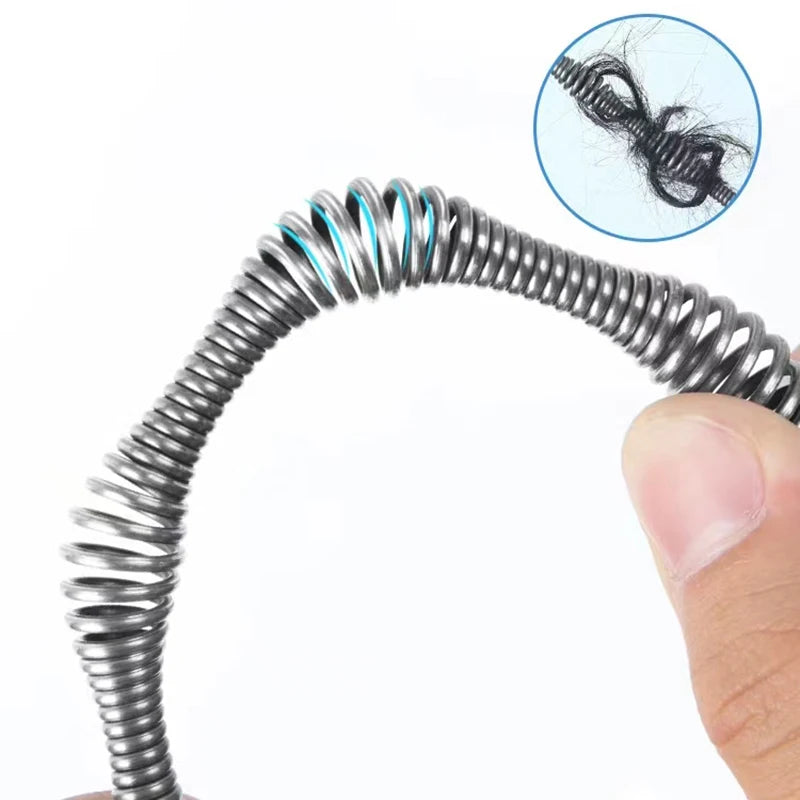 13m Drain Cleaning Auger Tool Drill-Compatible Flexible Pipe Dredger for Kitchen & Bathroom
