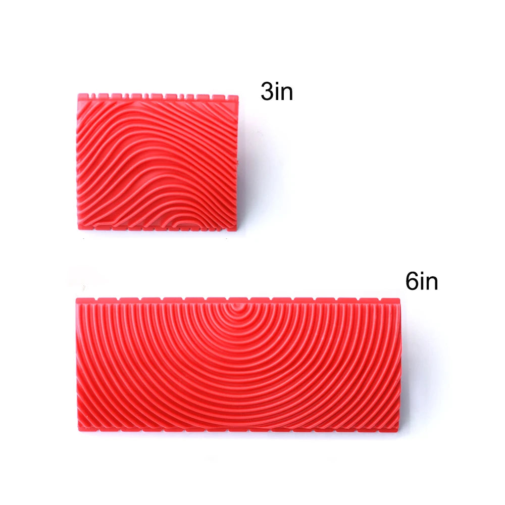 Reusable Wood Grain Paint Roller with Handle Decorative Texture Tool for DIY Home Projects