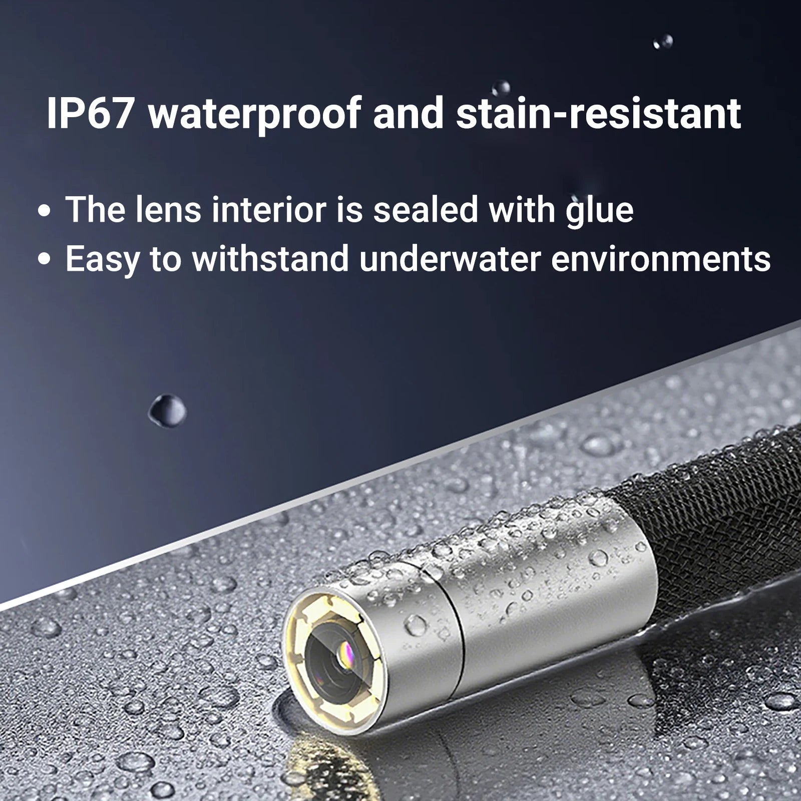 Portable 1080P Inspection Camera with Screen Waterproof 360 Degree Borescope