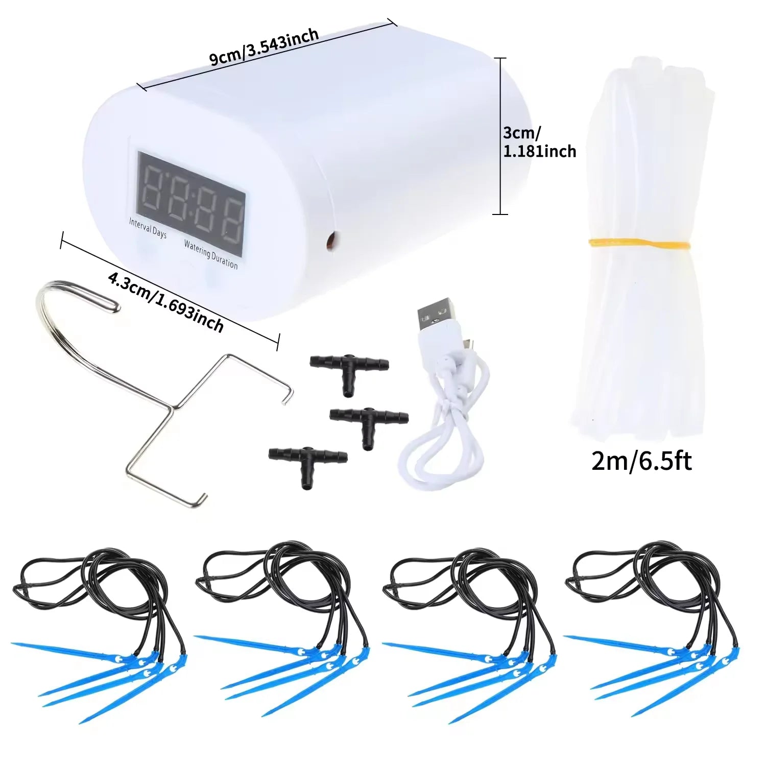 Portable Automatic Plant Watering Pump with Timer Drip Irrigation Kit for Indoor and Garden Plants