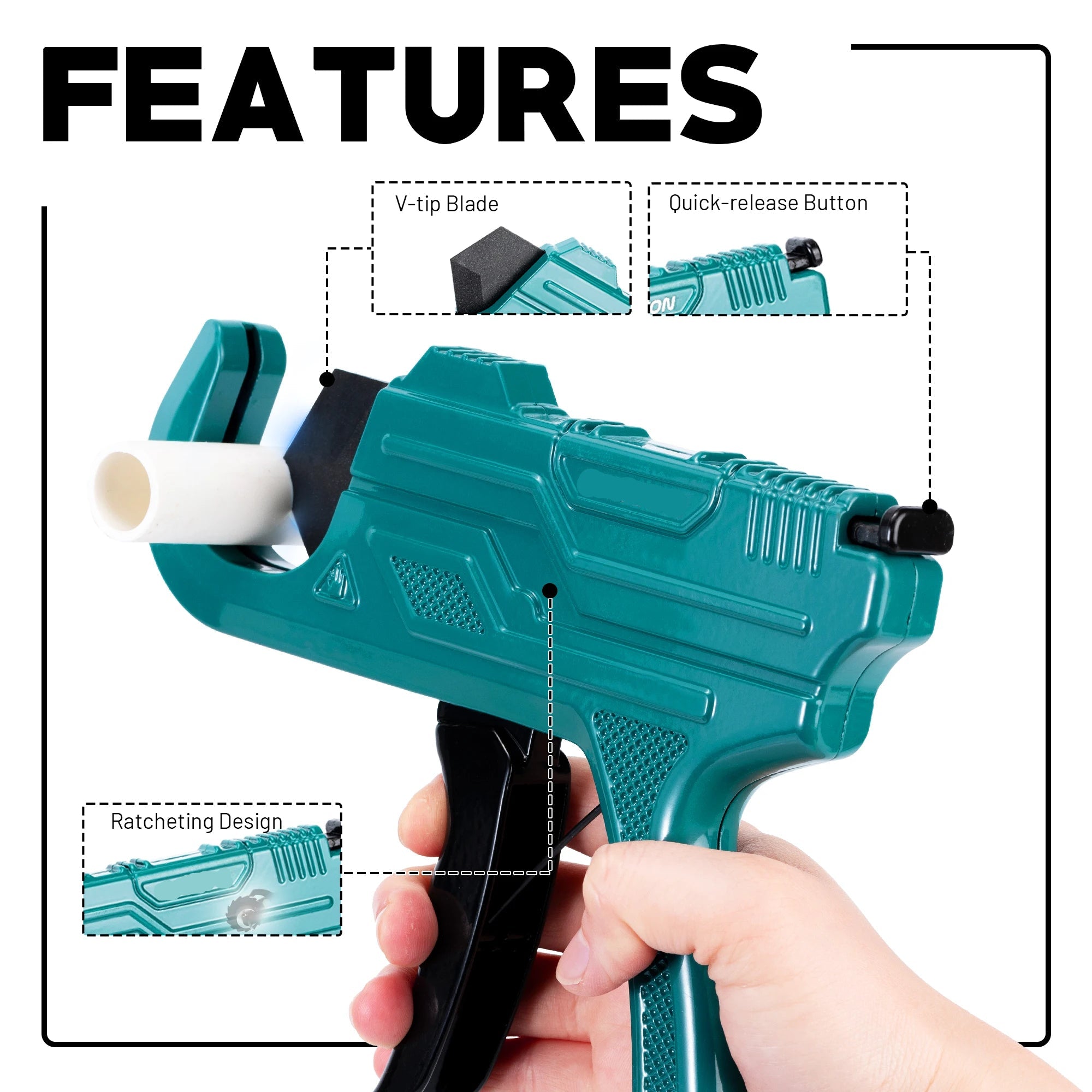 Professional 2-Piece PVC and Plastic Pipe Cutter with Precision Deburring Tool