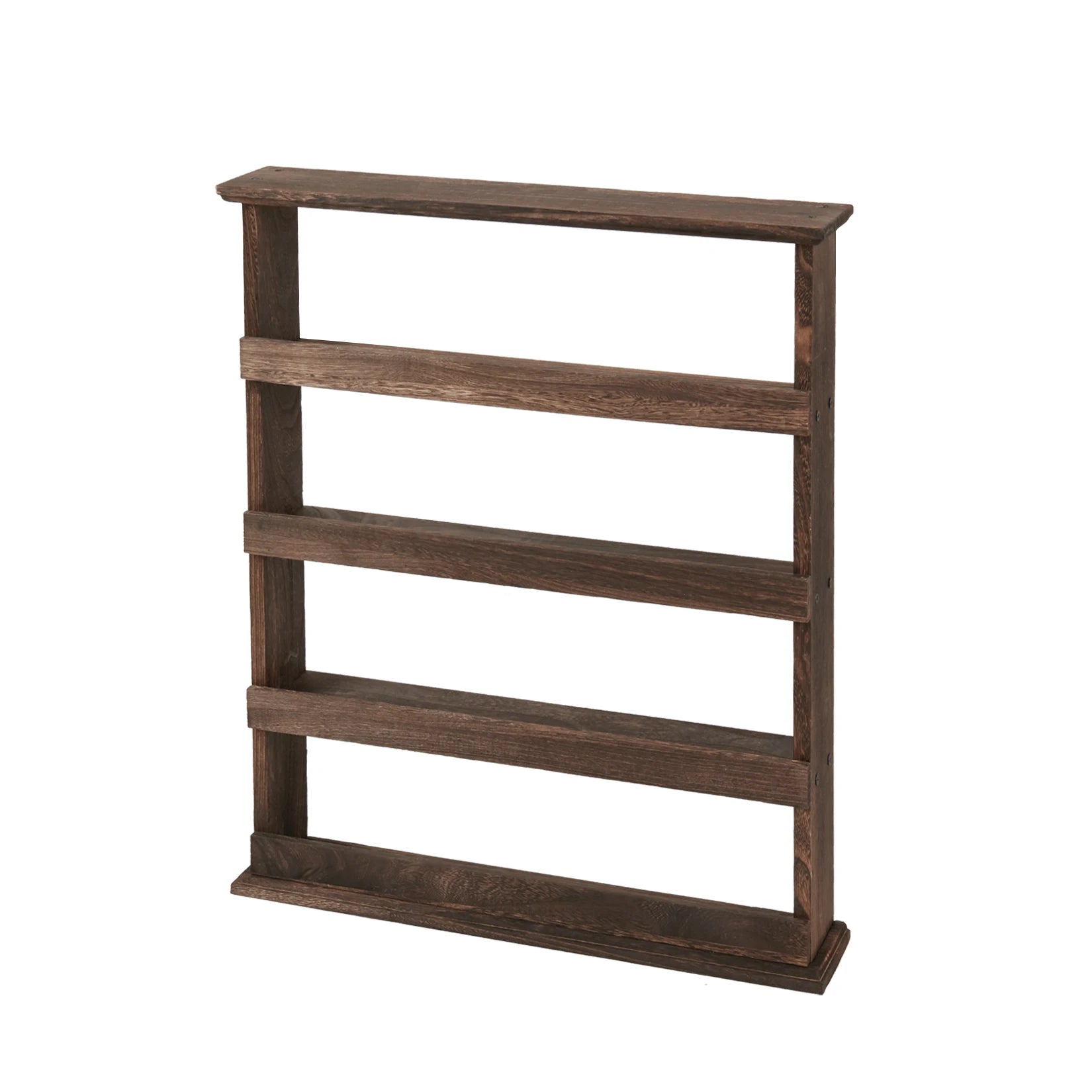 Wall Mounted Wooden Kitchen Shelf 4 Tier Spice Rack Storage Organizer Floating Wall Shelf