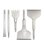 5 Piece SDS Plus Tile Shovel Drill Bit Set for Concrete Wall Masonry Slotting Electric Hammer Spade Bits