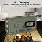 Portable DAB+Digital Radio Rechargeable FM Radio with Flashlight BT Speaker Solar Radio Emergency Weather Radio for Camping Storm
