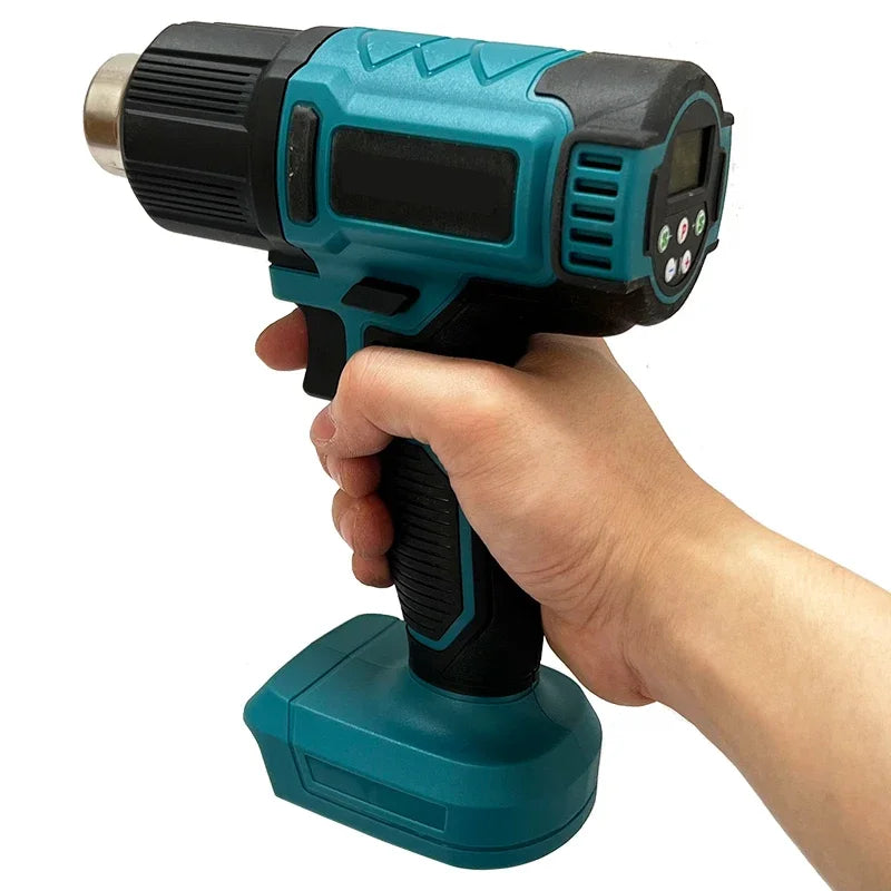 Cordless Hot Air Tool 18V Adjustable Temperature Battery Powered for DIY Craft and Workshop Use