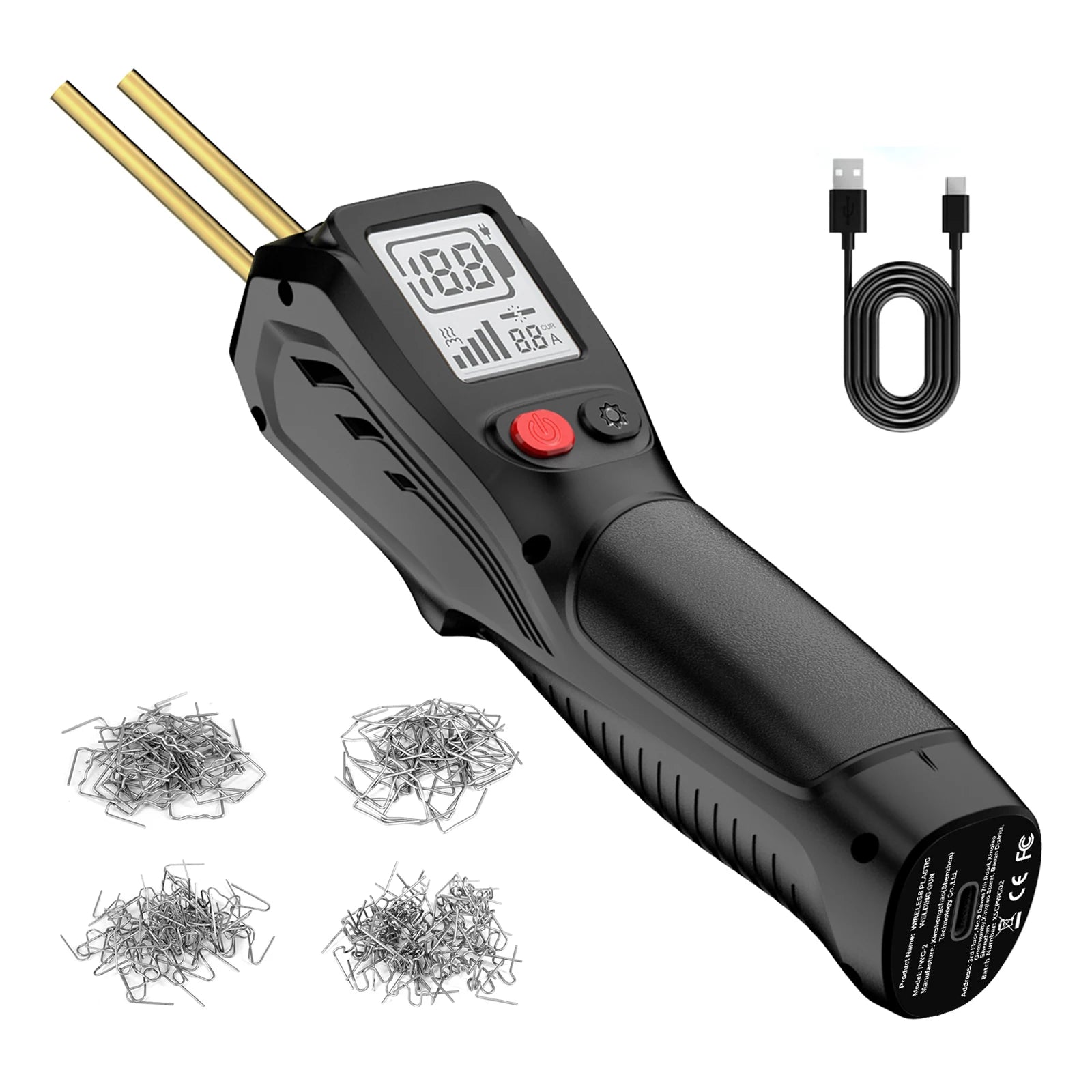 Portable Cordless Plastic Welder 500W Rechargeable Hot Air Welding Gun with 5000mAh Battery
