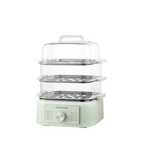 Electric Food Steamer 3 Tier 1000W Multifunction Breakfast Cooker with Timer and Auto Warm Function