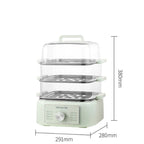 Electric Food Steamer 3 Tier 1000W Multifunction Breakfast Cooker with Timer and Auto Warm Function