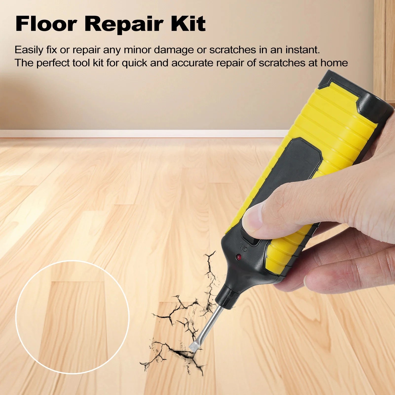 Wood Floor Repair Kit with Wax Applicator Markers and 11 Wax Blocks for Laminate and Hardwood Repair