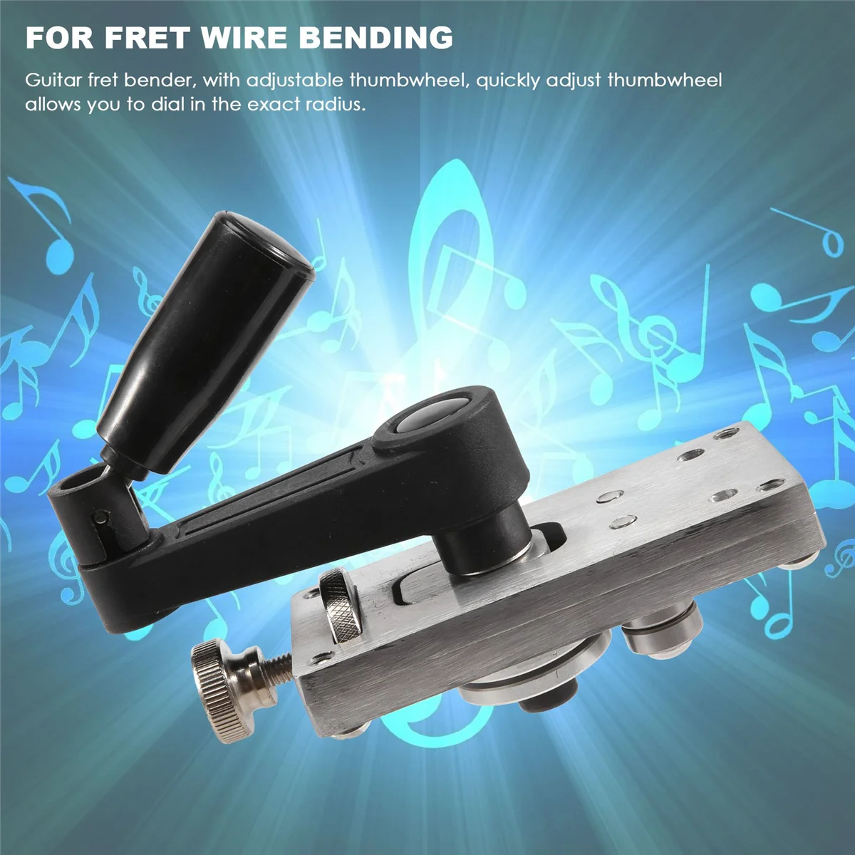 Guitar Fret Wire Bender with Adjustable Radius Thumbwheel and Manual Crank for Luthier Repair