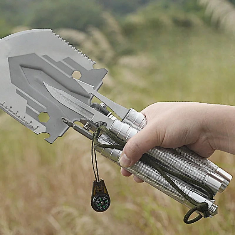 Portable Folding Camping Shovel Heavy Duty Manganese Steel Multi-Function Outdoor Tool