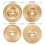 Wood Carving Disc Set 5 Piece Angle Grinder Shaping Wheel Kit 10cm Woodworking Abrasive Discs