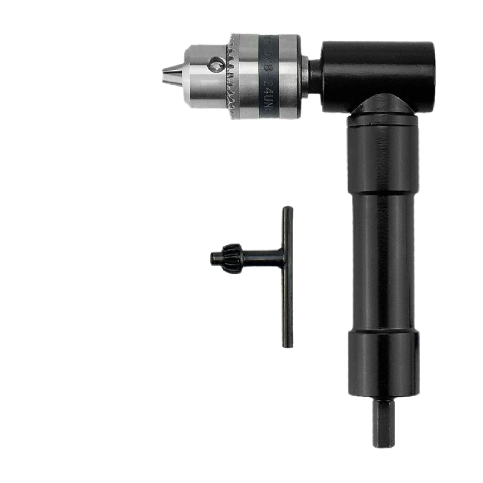 Right Angle Drill Attachment 90 Degree Adapter with 0.8-10mm Chuck for Wood and Metal Drilling