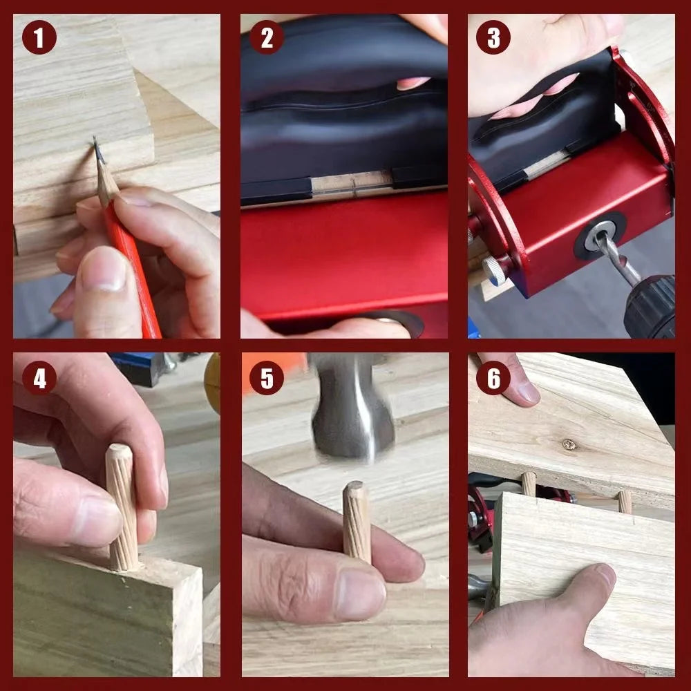 Drill Angle Guide Hole Locator Aluminium Alloy Adjustable Woodworking Drilling Guide Tool