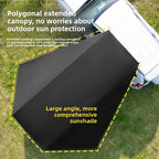 Portable SUV Side Canopy Outdoor Camping Awning with Wind Ropes, Ground Stakes and Storage Bag