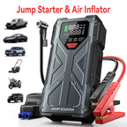 2-in-1 Jump Starter 6000A with Air Compressor Portable 12V Battery Booster and Inflator