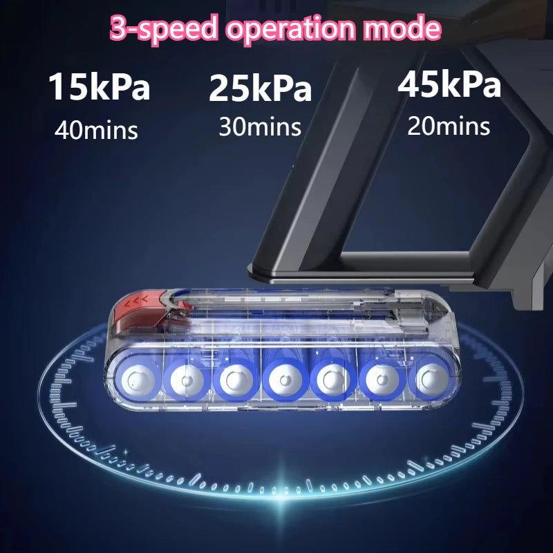 Cordless Vacuum Cleaner 550W 45kPa Rechargeable Stick and Handheld Vacuum with LED Floor Brush