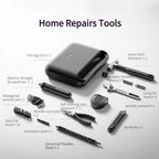 Portable 7-Piece Household Tool Kit with Rechargeable Electric Screwdriver and Storage Case