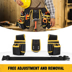 Heavy Duty Tool Belt 26 Pocket Adjustable Waist Pouch for DIY Trades and Workshop Use