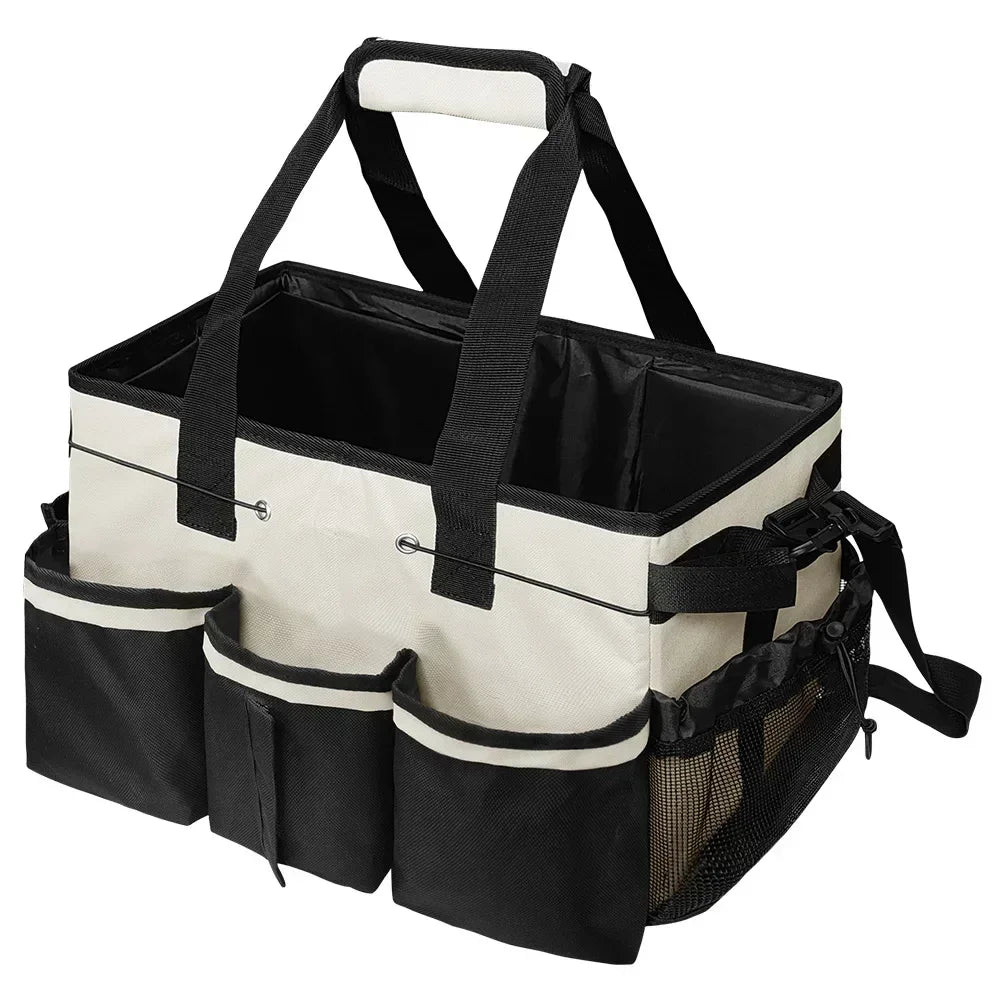Portable Multifunction Cleaning Tool Bag with Handle Waterproof Oxford Cloth Storage Organizer