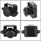 10-Piece Push Button Cabinet Lock Set Zinc Alloy Furniture Door Latches Black