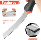 10 Piece Stainless Steel Drywall Knife Set with Mud Pan and Scraper Tools
