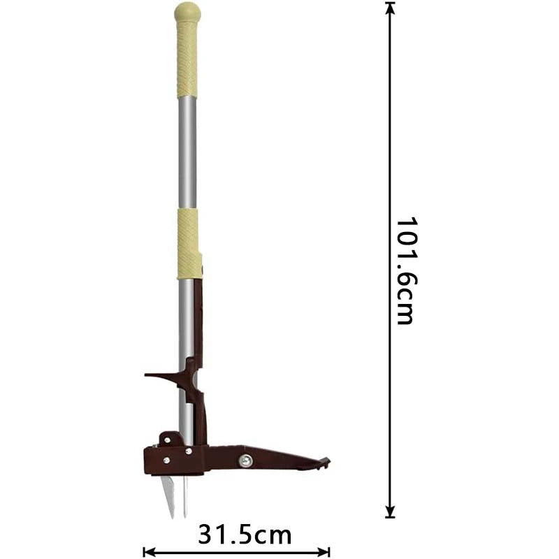 Heavy Duty Stand Up Garden Weeder with 4 Claw Root Remover and Foot Pedal for Lawn and Yard Weed Removal