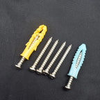 200 Piece Wall Anchor and Screw Assortment Kit M4 M5 Nylon Drywall Fixing Set with Storage Box