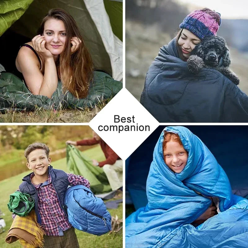 Portable Envelope Camping Sleeping Bag 220cm x 75cm Lightweight Waterproof Backpacking Sleeping Bag