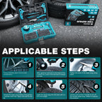 Heavy Duty Tire Repair Kit 78Pcs Portable Emergency Puncture Repair Tool Set for Car SUV Truck