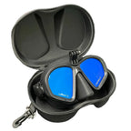 Low Volume Scuba Diving Mask with Mirrored Tempered Glass Lens Camera Mount and Zipper Case