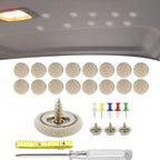 Universal Car Headliner Repair Buckle Kit 60 Piece Beige Roof Liner Fastener Set with Installation Tool