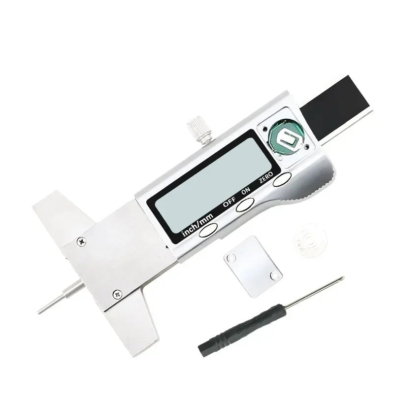 Digital Tyre Tread Depth Gauge 0-25mm LCD Stainless Steel Measuring Tool for Vehicle Maintenance
