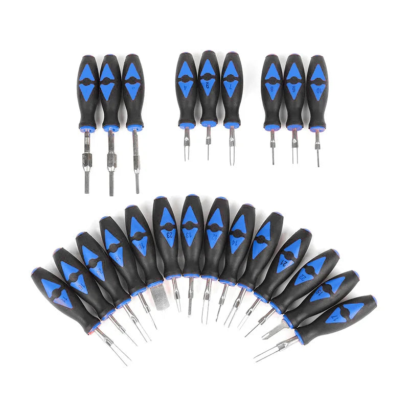 Heavy Duty Automotive Terminal Removal Tool Set 23 Piece Wiring Connector Pin Extraction Kit